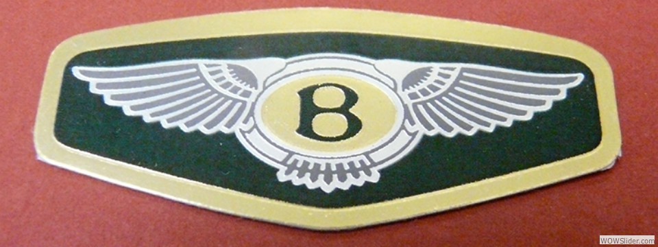 Bentley embossed label