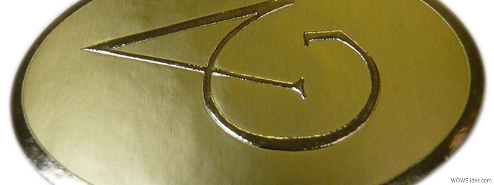 G.A embossed label