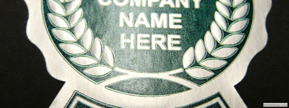 Green Standard rosette embossed label